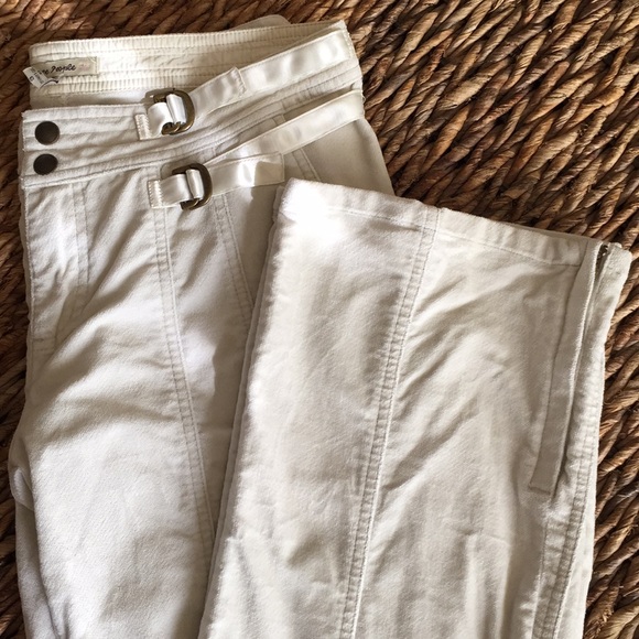 Free People velvet pants. Cream. Size 6 - Picture 5 of 6